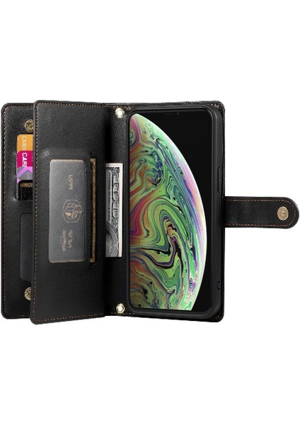 IPhone Xs Max Bilek Kayışı Cüzdan Bölmesi Çok Fonksiyonlu Flip Case (Yurt Dışından) modelleri