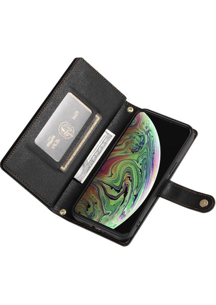 IPhone Xs Max Bilek Kayışı Cüzdan Bölmesi Çok Fonksiyonlu Flip Case (Yurt Dışından) fırsatları