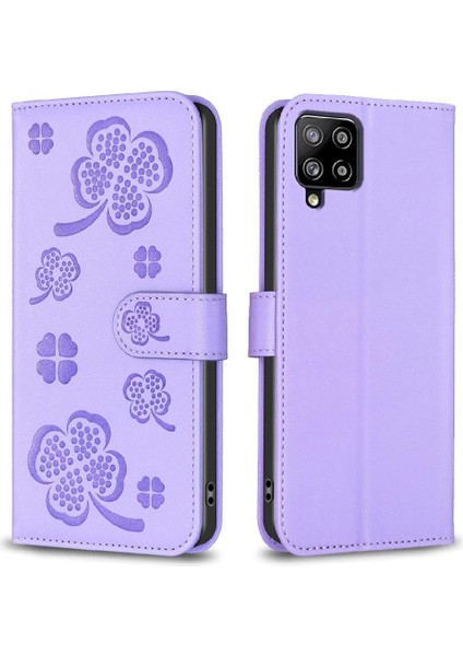 Samsung Galaxy Flip 5g Kart Yuvaları Için Flip Case Tutucu Kickstand Yonca Pu (Yurt Dışından)
