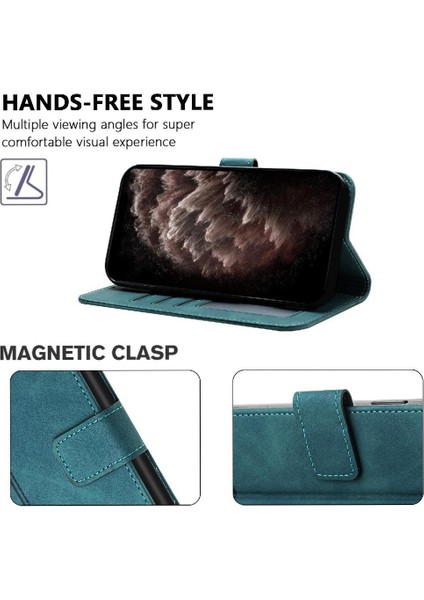Realme 12 Pro Artı Flip Folio Cüzdan Için Telefon Kılıfı El Kayışı Kart Yuvaları (Yurt Dışından)