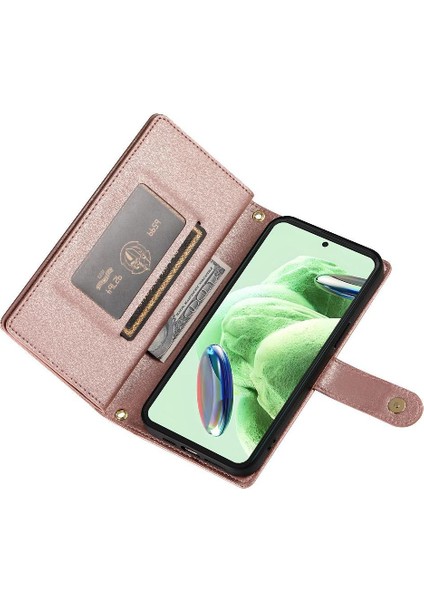 Xiaomi Poco X5 Bilek Kayışı Kickstand Çok Fonksiyonlu Kart Için Flip Case (Yurt Dışından)