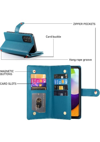 Samsung Galaxy A52S Cüzdan Bölmesi Kickstand Kart Yuvaları Için Flip Case (Yurt Dışından)