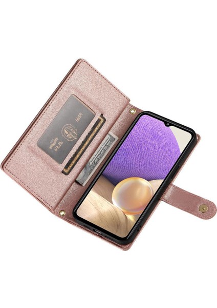Samsung Galaxy A32 5g Kickstand Bilek Kayışı Çok Fonksiyonlu Flip Case (Yurt Dışından) fırsatları