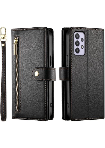 Samsung Galaxy A32 4g Cüzdan Bölmesi Kickstand Bilek Için Flip Case (Yurt Dışından)