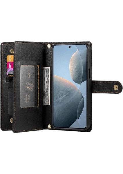 Xiaomi Poco X6 Pro Bilek Kayışı Çok Fonksiyonlu Kart Yuvaları Için Flip Case (Yurt Dışından) fırsatları