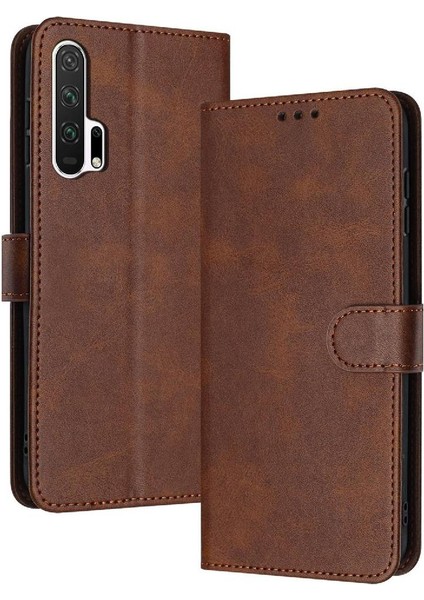 Toka Pu ile Kart Yuvası ile Onur 20 Pro Saf Renk Için Flip Case (Yurt Dışından)