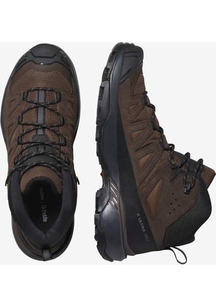 x Ultra 360 Leather Mid Gore-Tex Erkek Outdoor Botu - Koyu Kahve