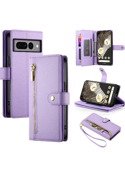 Google Piksel 7 Pro Çok Fonksiyonlu Kart Yuvaları Bilek Kayışı Için Flip Case (Yurt Dışından)