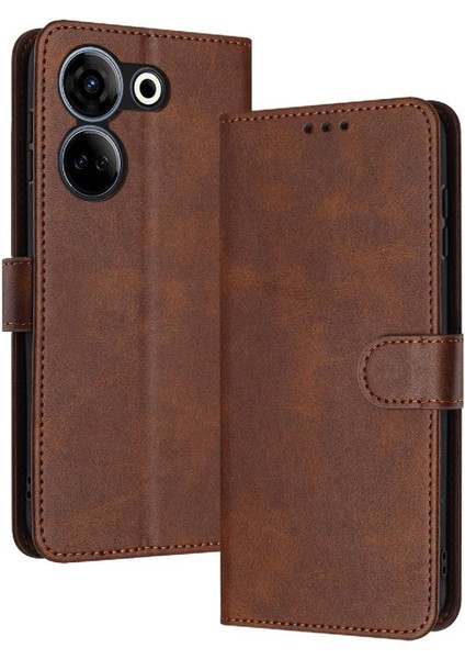 Kart Yuvası Kickstand Saf Toka ile Tecno Camon 20 4g Için Flip Case (Yurt Dışından)
