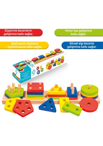 Circle Toys Ahşap Geometrik Şekiller