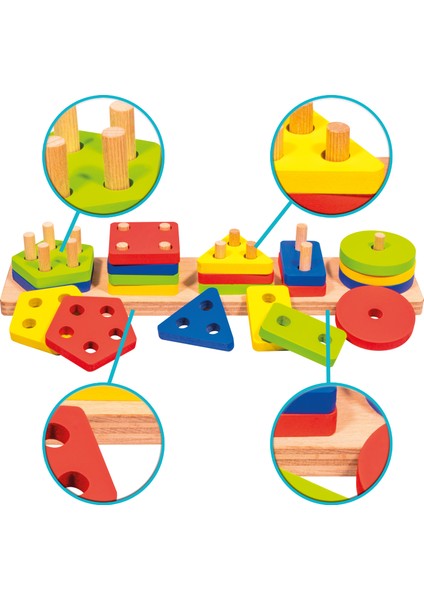 Circle Toys Ahşap Geometrik Şekiller