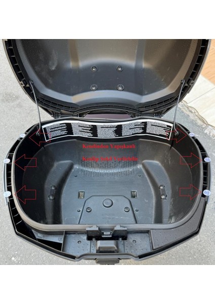 Motosiklet Arka Çanta Topcase Ses Kesici Lastik