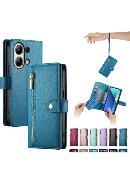 Xiaomi Redmi Not 13 Için Flip Case 4g Cüzdan Bölmesi Çok Fonksiyonlu (Yurt Dışından) modelleri