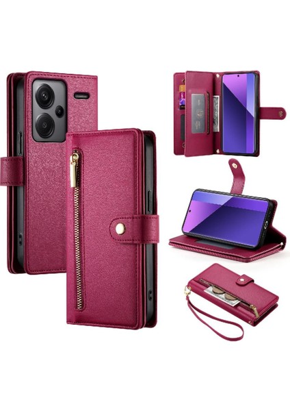 Xiaomi Redmi Not Için Flip Case 13 Pro Artı 5g Bilek Kayışı Çok Fonksiyonlu (Yurt Dışından)