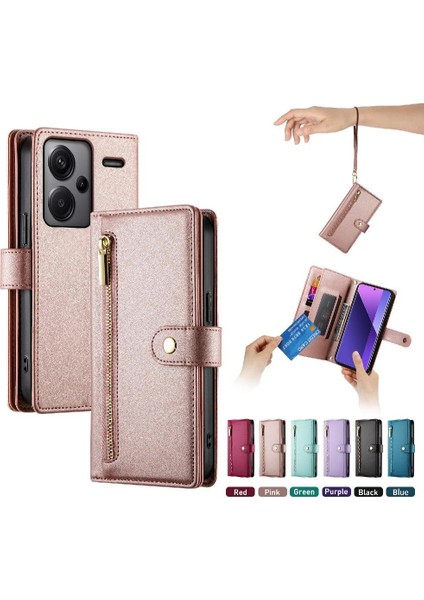 Xiaomi Redmi Not Için Flip Case 13 Pro Artı 5g Bilek Kayışı Çok Fonksiyonlu (Yurt Dışından)