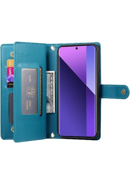 Xiaomi Redmi Not Için Flip Case 13 Pro Artı 5g Bilek Kayışı Çok Fonksiyonlu (Yurt Dışından)