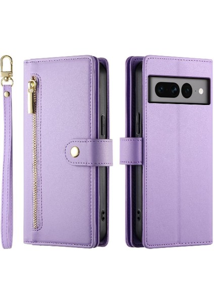 Google Piksel 7 Pro Çok Fonksiyonlu Kart Yuvaları Bilek Kayışı Için Flip Case (Yurt Dışından) modelleri