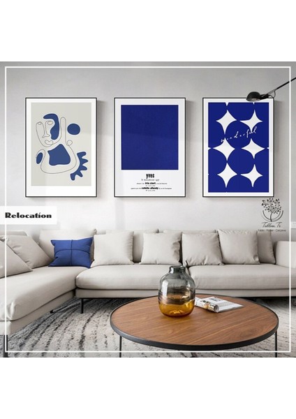 Metal Çerçeveli Gerçek Camlı Tablo Relocation 3 Lü Set