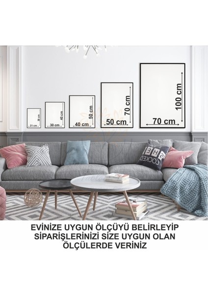 Tablom TR Metal Çerçeveli Gerçek Camlı Tablo Antry 2 Li Set