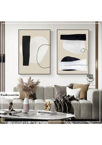 Metal Çerçeveli Gerçek Camlı Tablo Cosbycorwin 2li Set
