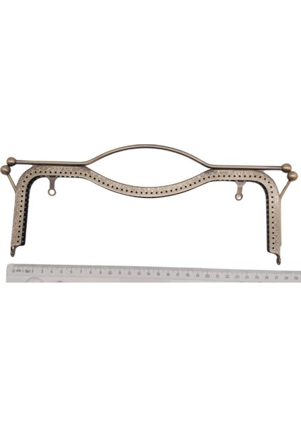 27 cm Üstten Tutmalı Çanta Klipsi Çanta Bursu Antik Metal fiyatları