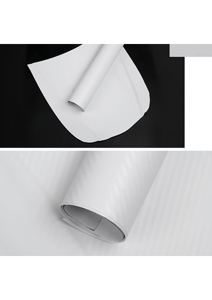 3D Beyaz Tırtıklı Desen Hava Kanallı Karbon Folyo 152CMX20CM