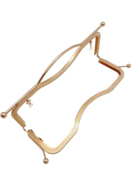 27 cm Üstten Tutmalı Çanta Klipsi Çanta Bursu Light Gold Metal modelleri