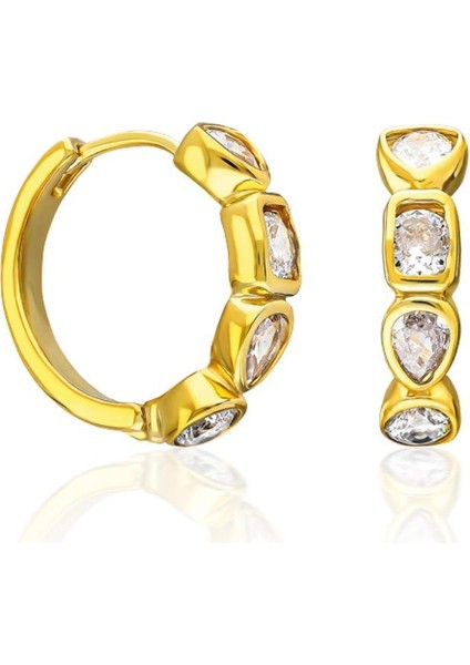 Tek Taşlı Modern Küpeler