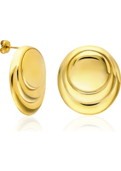 Büyük Düğme Küpeler