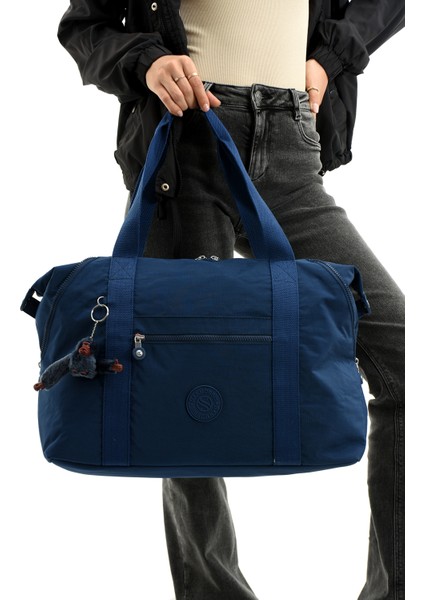 Agno Model Unisex Valize Takılabilen Su Geçirmez Krinkıl Kumaş Seyahat Tatil Spor Omuz El Çantası Kullanışlı Kaliteli Fonksiyonel Vıp