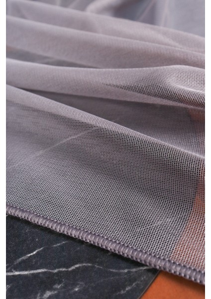 Ofelya Gri Düz Tül Perde (1/2.5 Normal Pile) modelleri