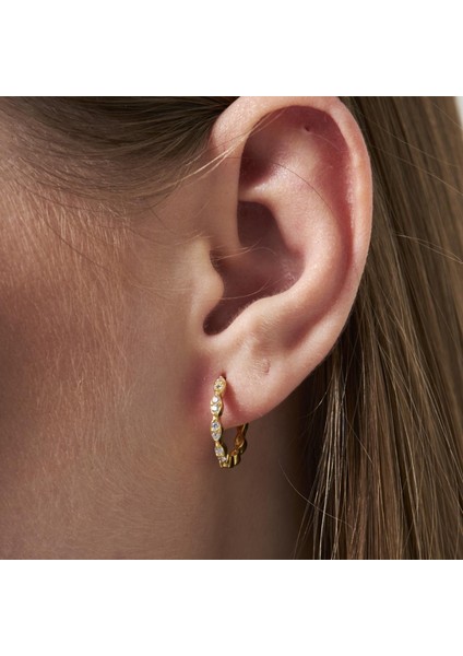 Zirkonyum Ile Işlenmiş Halka Küpeler modelleri