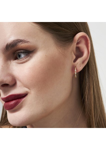 Zirkonyum Ile Işlenmiş Halka Küpeler indirimleri