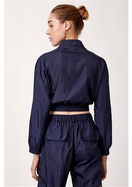 Kadın Alt Üst Takım Fermuarlı Komando Cepli Beli Paçası ve Kolları Lastikli Model Lacivert indirimleri