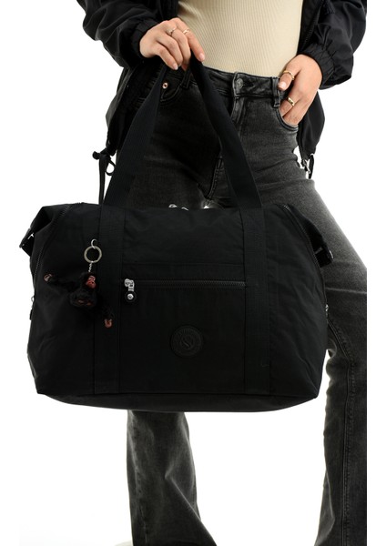 Agno Model Unisex Valize Takılabilen Su Geçirmez Krinkıl Kumaş Seyahat Tatil Spor Omuz El Çantası Kullanışlı Kaliteli Fonksiyonel Vıp