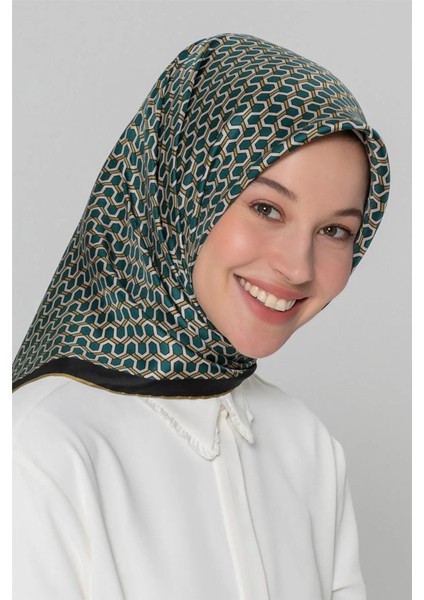 İpek Eşarp Nostalji - 8401-82 Yeşil Twill