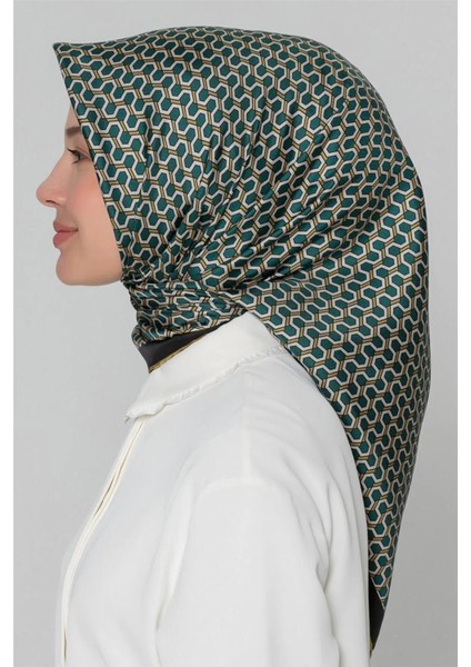 İpek Eşarp Nostalji - 8401-82 Yeşil Twill