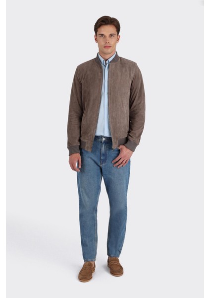 Gri Erkek Deri Ceket modelleri