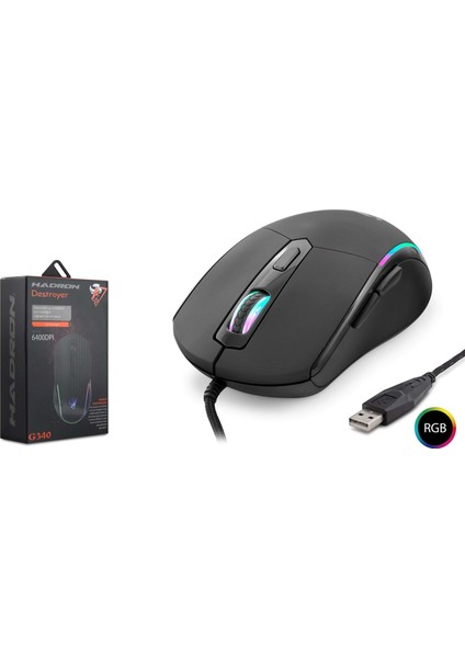 Destroyer G340 Oyuncu Mouse Kablolu 6400 Dpı Rgb 1.5m