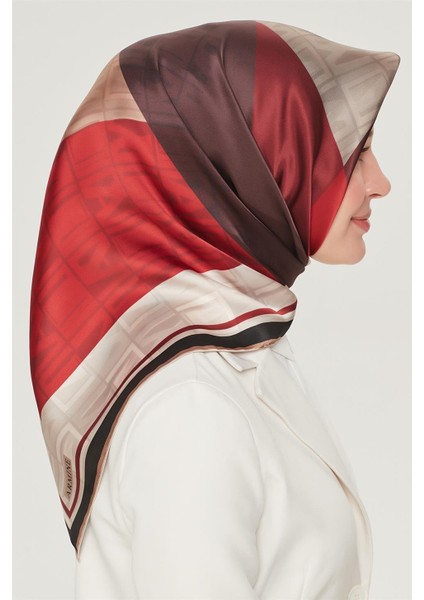 İpek Eşarp Nostalji - 8516-30 Koyu Bordo Twill modelleri