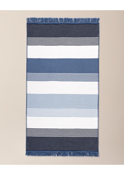 Rontalon Saçaklı Dokuma Kilim - 120X180 cm - Lacivert/mavi indirimleri