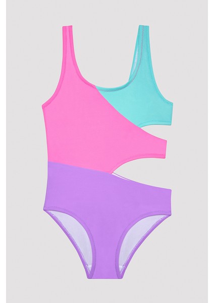 Kız Çocuk Pembe Garden Mayokini