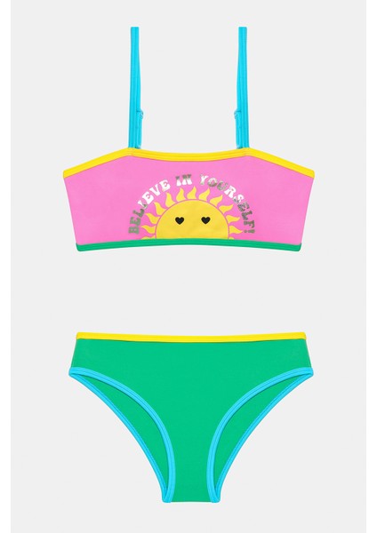 Genç Kız Summer Bandeau Çok Renkli Bikini Takımı