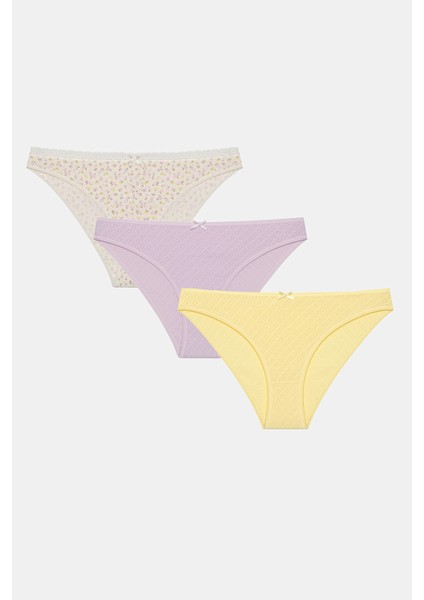 Little Daisy 3lü Pointel Çok Renkli Slip Külot