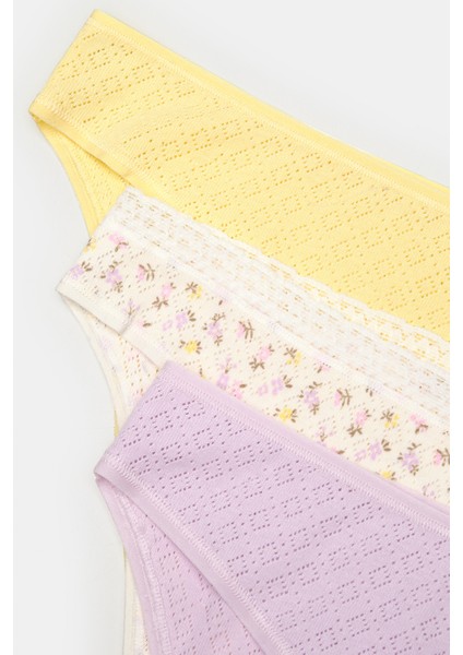 Little Daisy 3lü Pointel Çok Renkli Slip Külot