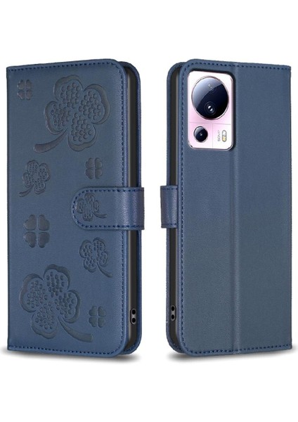 Xiaomi 13 Lite 5g Için Flip Case Cüzdan Çok Renkli Pu Deri Yonca Kartı (Yurt Dışından)