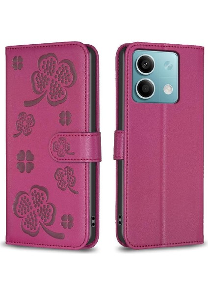 Xiaomi Redmi Not 13 Için Flip Case 5g Pu Deri Kart Yuvaları Tutucu Yonca (Yurt Dışından)