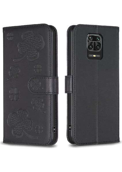 Xiaomi Redmi Not 9 Pro Için Flip Case Çok Renkli Cüzdan Yonca Çiçek Pu (Yurt Dışından)