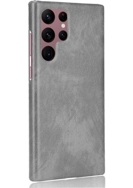 Samsung Galaxy S22 Için Retro Durumda Ultra Uyumluluk Lychee Desen Anti (Yurt Dışından) modelleri