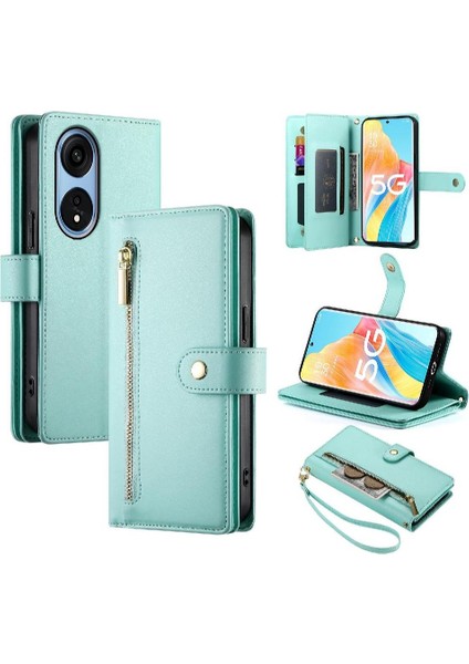 Oppo Oppo 8t 5g Kickstand Için Flip Case Çok Fonksiyonlu Kart Yuvaları Bilek (Yurt Dışından)